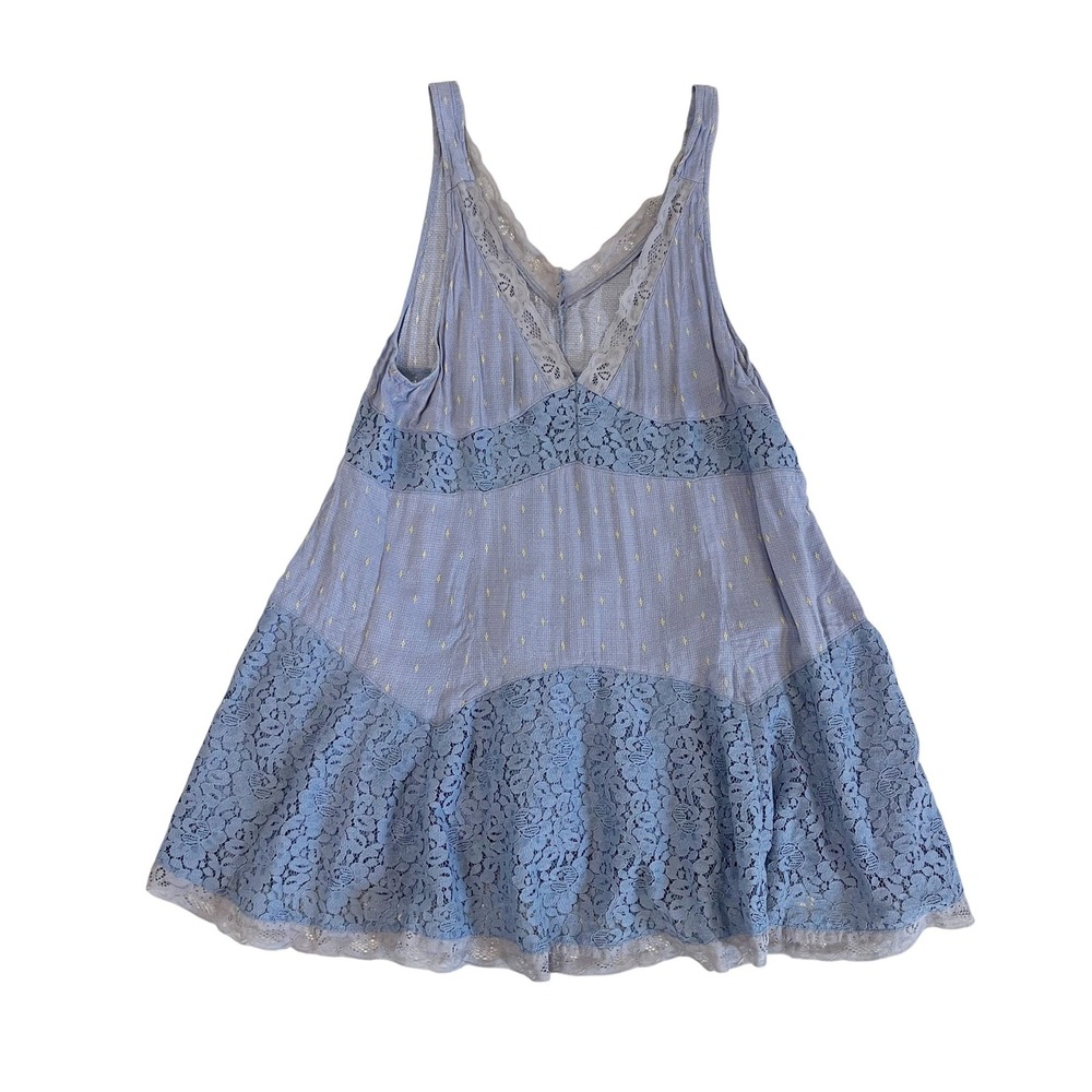 Intimately Free People Blue Lace Any Party Trapeze Slip Dress Boho - Size XS